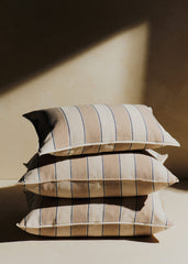 Checks Woven Cushion - Small Model - Beige And Blue