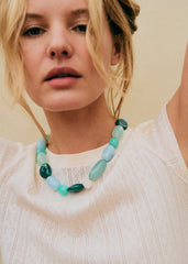 Morgane Necklace - Gold Turquoise