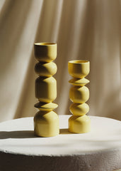Romie Objetti Candlesticks Set - Yellow