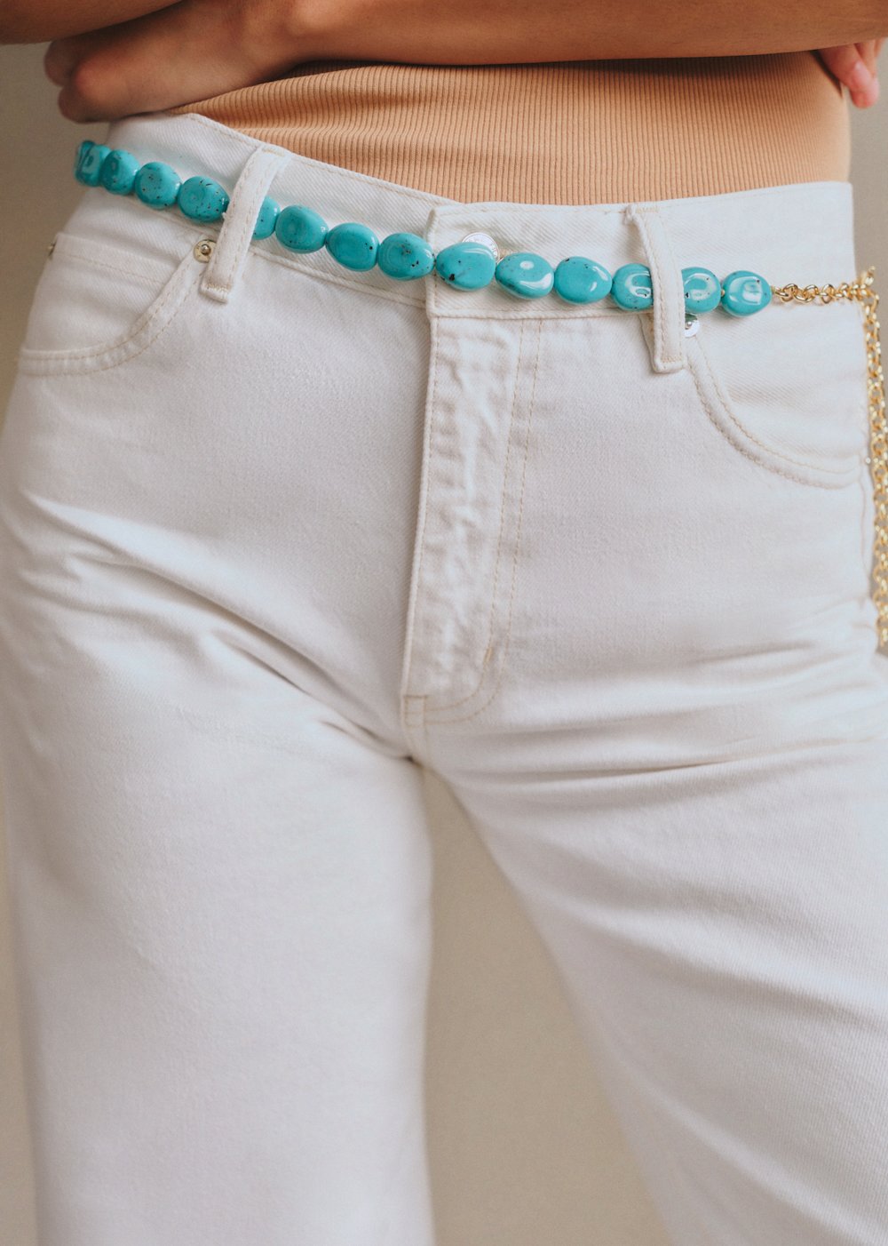 Ondine Belt - Gold Turquoise