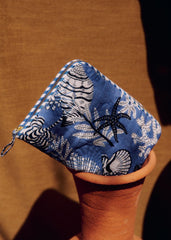 Multi-purpose beach bag - Sézane x Inoui Editions - Blue Shells Print