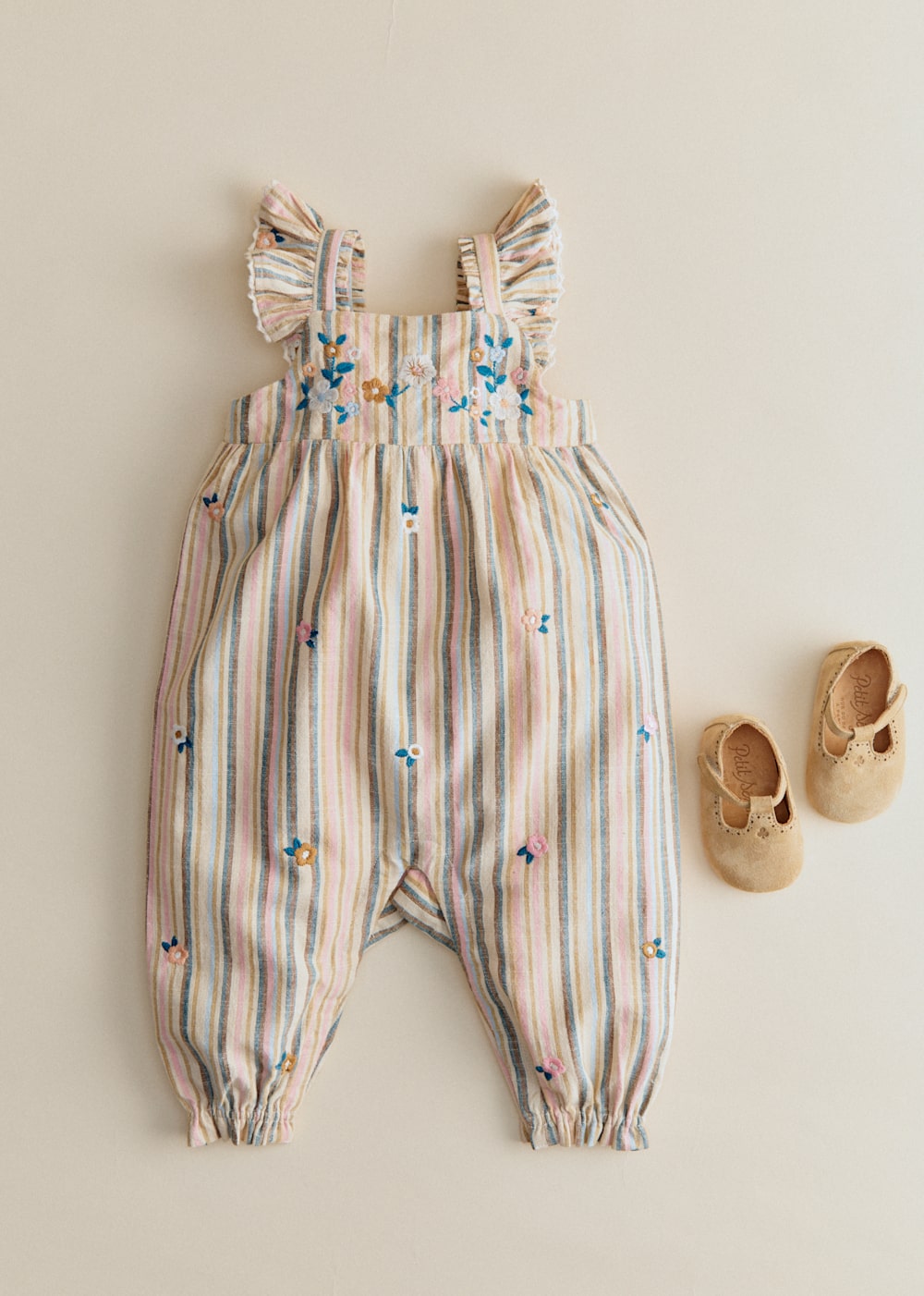 Zita Jumpsuit - Pink Blue Stripes