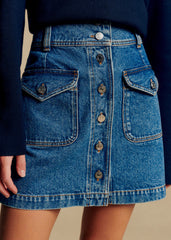 Bettie Skirt - Deep Blue