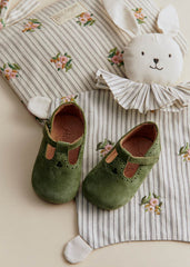 Merveille Booties - Green Suede