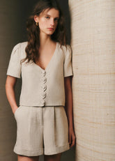 Dogan Shorts - Mottled Beige