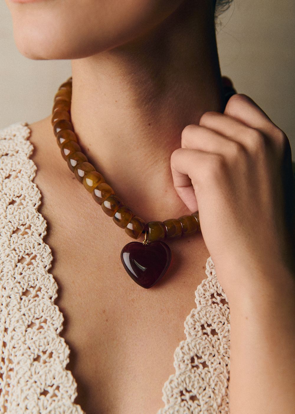 Claude Necklace - Caramel