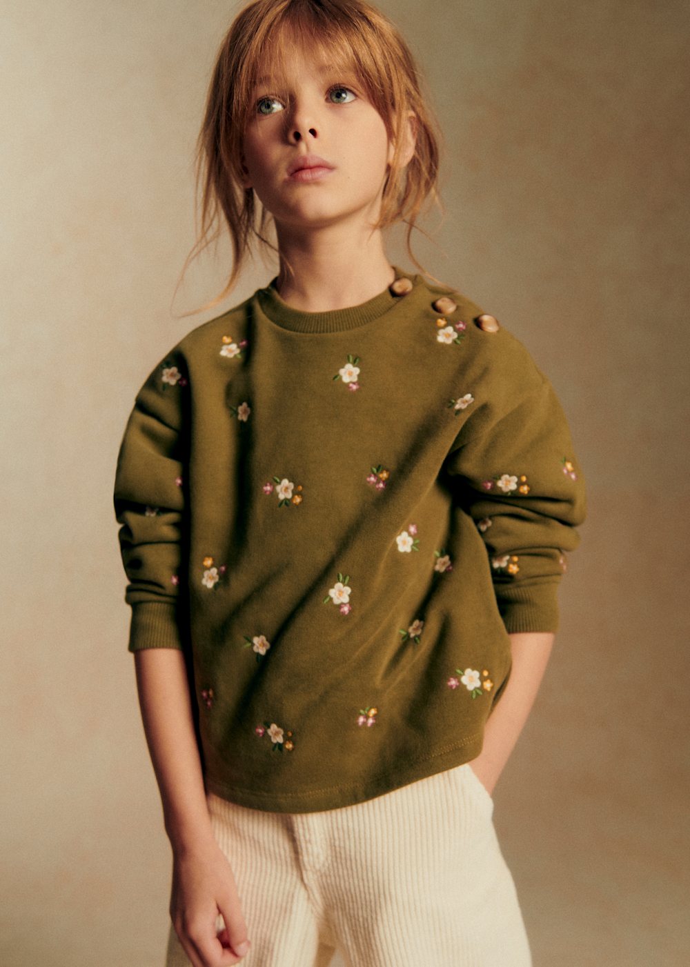 Lulu Sweat-Shirt - Green Altea Embroidery