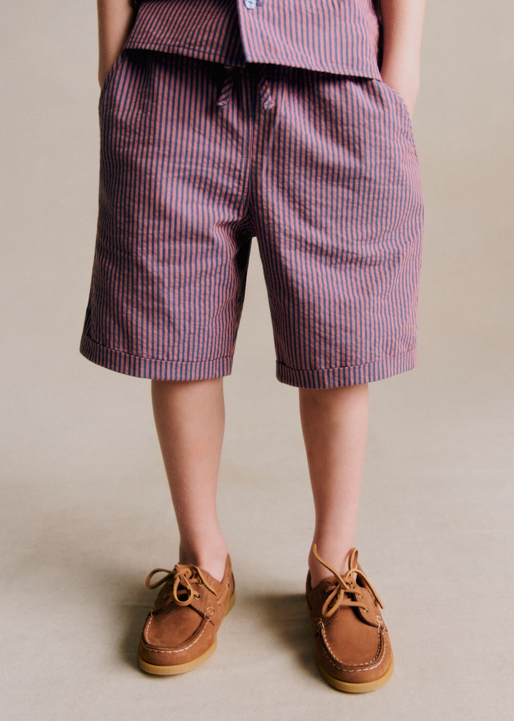 Harty Shorts - Pink Navy Stripe