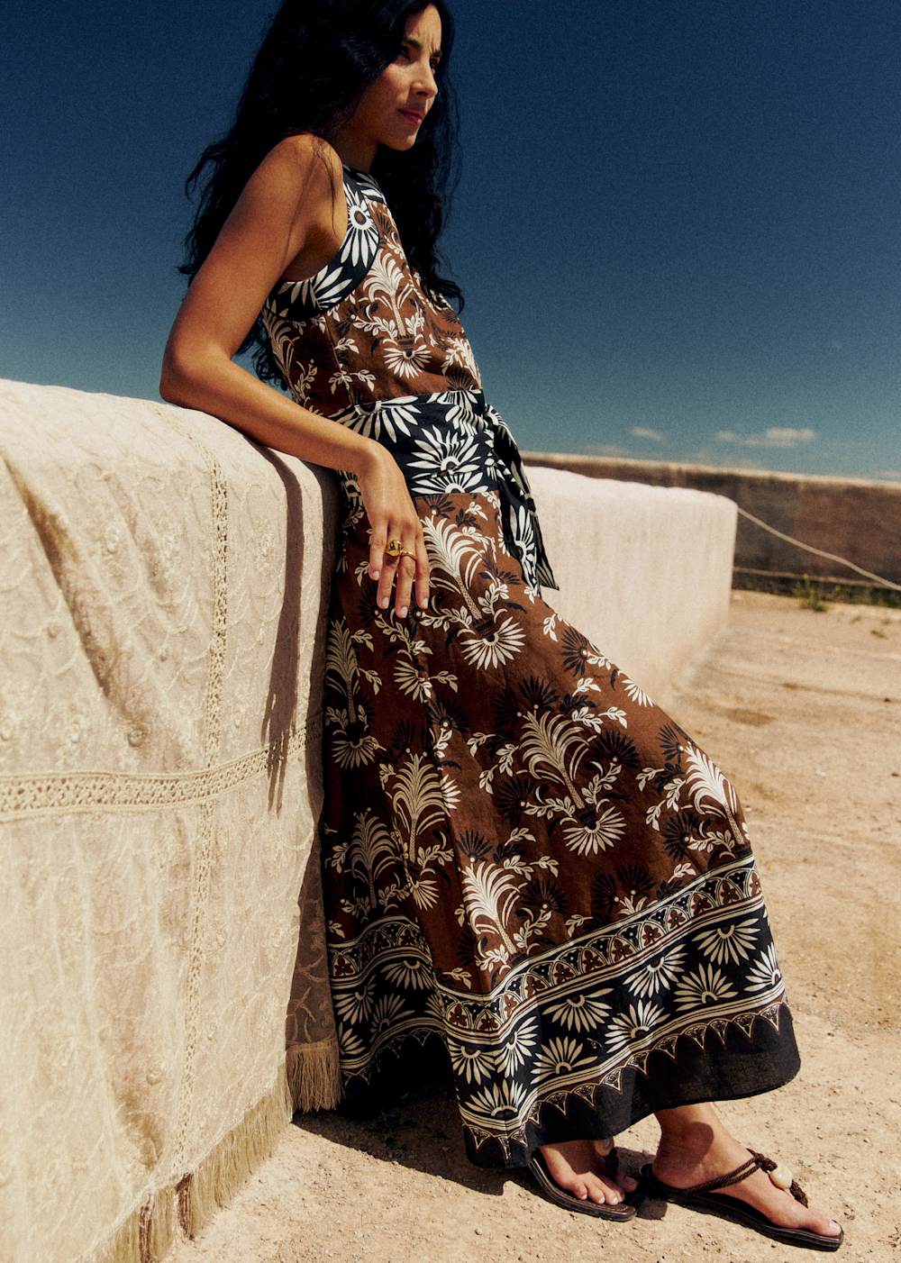 Orlane Skirt - Sézane x Inoui Editions - Mykonos Print