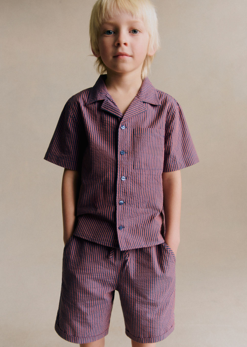 Mario Shirt - Pink Navy Stripe