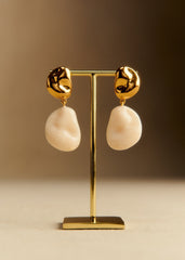 Solene Earrings - Gold Ecru