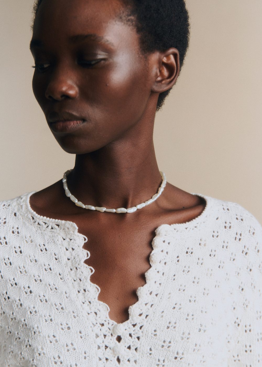 Ludmilla Necklace - Mother Of Pearl Pendant