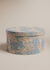 Oval Organizer Box - Meadow Blue Print