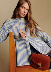 Nine Shirt - Blue And Ecru Stripes