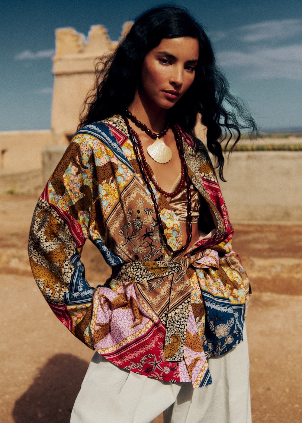 Eunice Jacket - Sézane x Inoui Editions - Inoui Patchwork Print