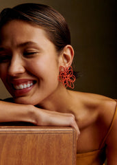 Cassandre Earrings - Coral