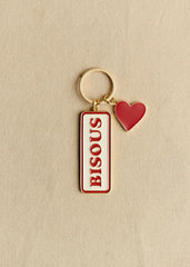 Word Keychain - Kiss Red