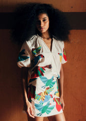 Malia Skirt - Sézane x Inoui Editions - Parrot Placement Embroidery