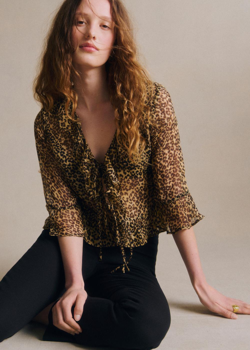 Yseline Shirt - Leopard Print Pink Creation