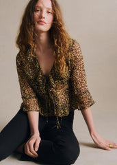 Yseline Shirt - Leopard Print Pink Creation