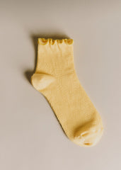 Pointelle socks - Lemon Yellow