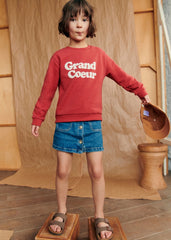 Grand coeur Sweat-Shirt - Cherry Cream