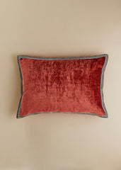 Textured Velvet Cushion - Large model - Sienna