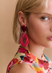 Lola Earrings - Sézane x Momonì - Fuschia Multicoloured