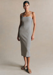Milly Midi Dress - Cream Navy