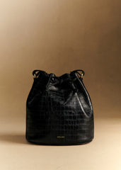 Farrow Bag - Black Crocodile Print