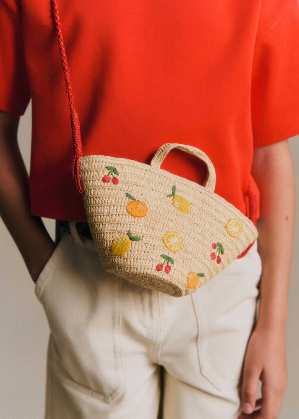 Mimi Basket - Citrus Embroidery