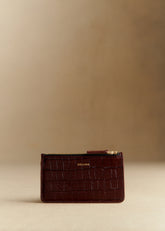 Alfred Large Card Holder - Brown Croco