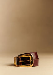 Oria Belt - Patent Mahogany