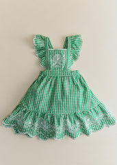 Aurore Dress - Green Gingham