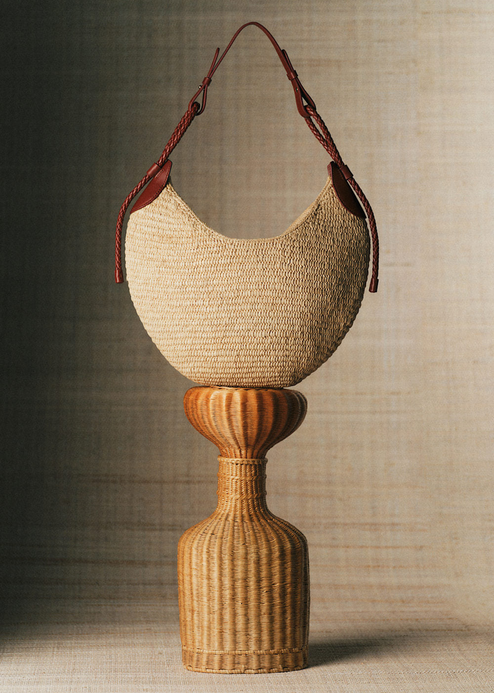 The Gaston Crescent Bag - Natural Beige
