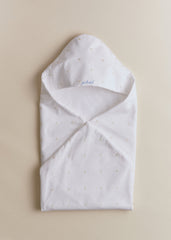 Bath Cape - Beige Heart Print