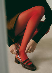 Sheer Tights - Red