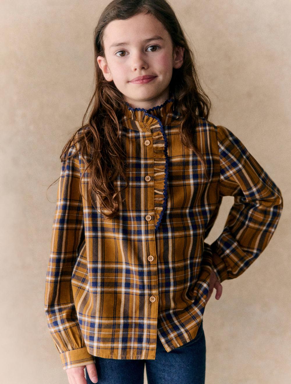 Chlo Shirt - Ochre Check