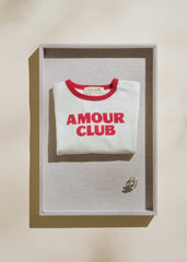 Amour club Bébé T-Shirt - Ecru Red