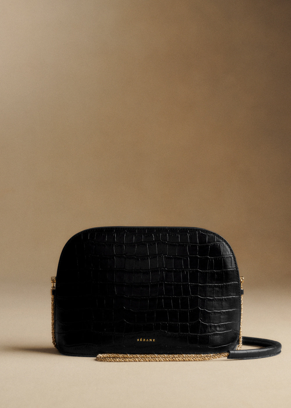 Victor Bag - Black Crocodile Print