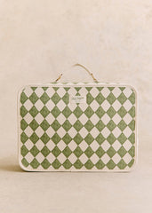 Mini Case - Green Checkerboard Print
