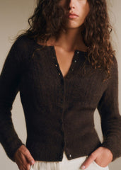 Léonor Cardigan - Dark Brown Pink Creation