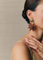 Marie Earrings - Golden Terracotta