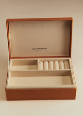Quilted jewelry box - Caramel