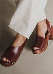 Harper Mule - Glossy Burgundy