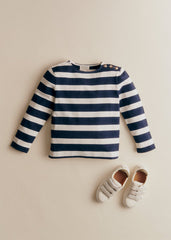 Colin T-Shirt - Ecru Navy Maxi Stripes