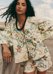 NERINA Shirt- Sézane x Inoui Editions - World Maps Print