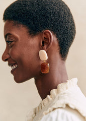 Amandine Earrings - Multi Ecru