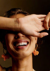 Flora Hoops - Frosted Peach