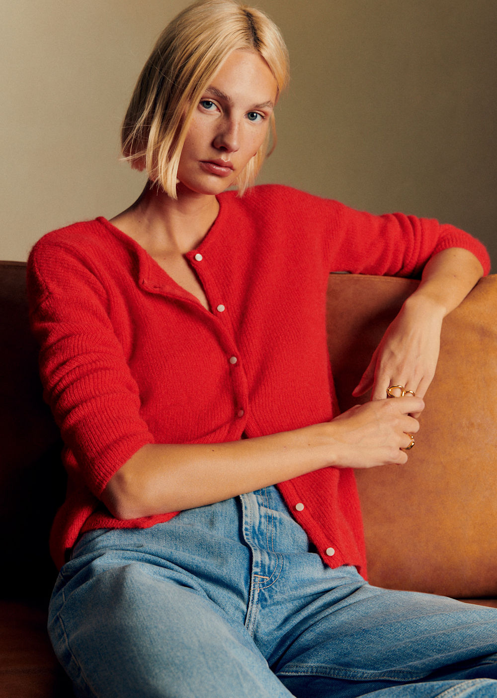 Gaspard Cardigan - Red